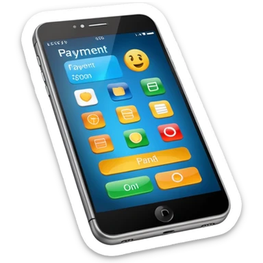Mobile payment – smartphone with payment app sticker