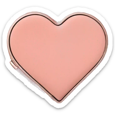 blush pink heart shaped makeup compact sticker