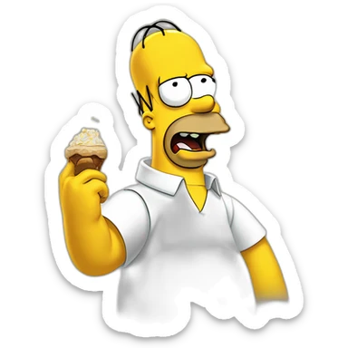 Homer simpson qui fait un doigt d’honneur sticker