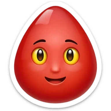 Emoji de una piedra rubí rojo sticker