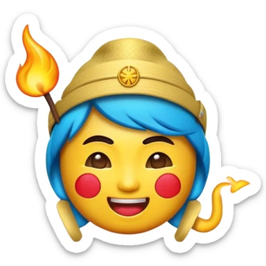 Cinematic Realistic V-pop Music Pop Culture Emoji, showcasing a modern, energetic representation of Vietnamese pop culture rendered with vivid textures and dynamic, colorful lighting. sticker