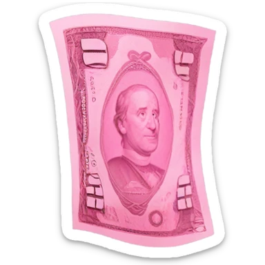 pink money sign￼ sticker