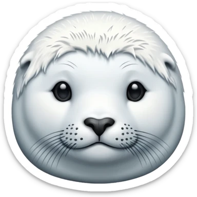 white winter & artic animal (seal with no hair )  sticker
