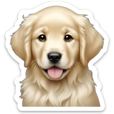 English cream Golden retriever puppy realistic  sticker
