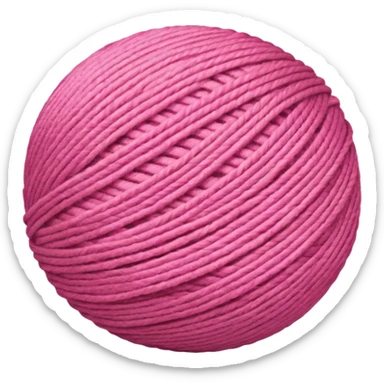 Rolled Yarn Ball pink sticker