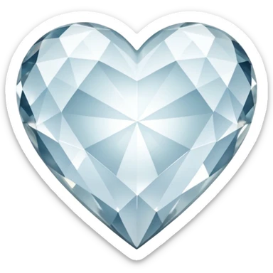 white heart with a diamond pattern sticker