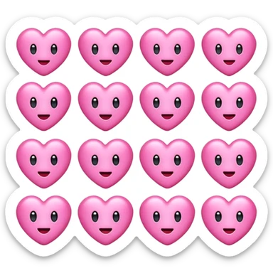 Pink emojis sticker