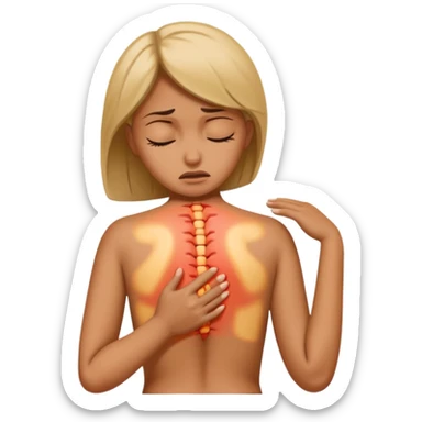 Female Back pain sticker