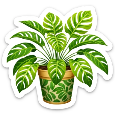 maranta lemon lime plant sticker