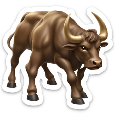 Wall Street Bull ready to charge sticker
