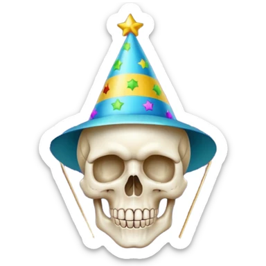 Skull ,New years ,Fireworks sticker