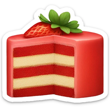 Strawberry cake sticker