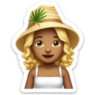 Bebê menina com chapéu de aniversário batendo palmas sticker