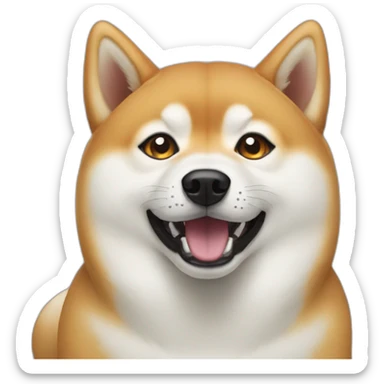 a ghost of a shiba inu sticker
