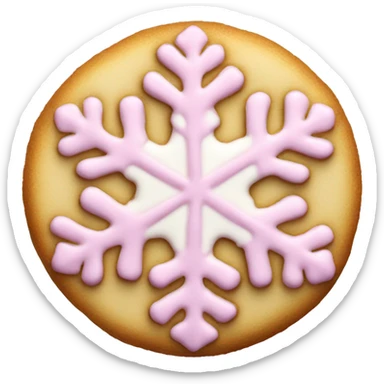 Light pink snowflake cookie sticker