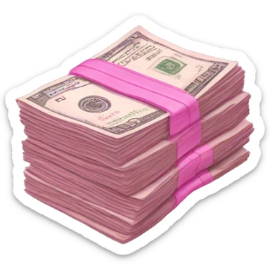 Pink money sticker