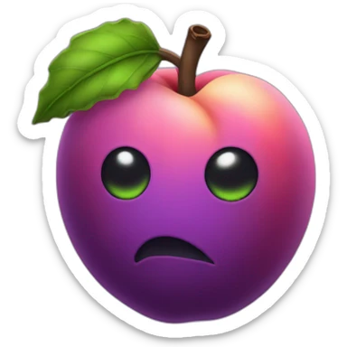 Poison purple peach sticker