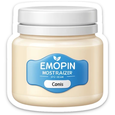 body moisturizer cream pot with label sticker