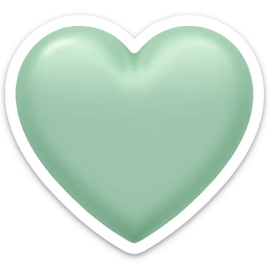 pastel green heart sticker