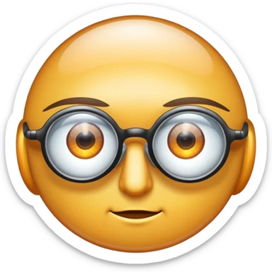 eye with glasses, vision symbolism sticker