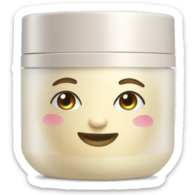 body moisturizer cream pot sticker