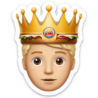 Burger King Crown guy meme sticker