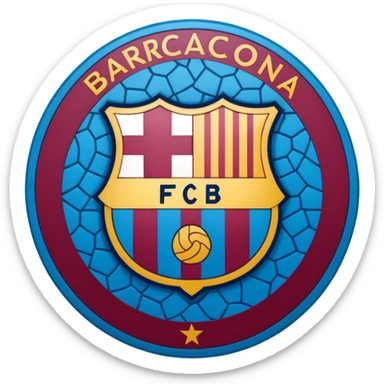 Fc barcalona logo sticker
