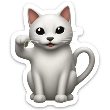 gato tomando mate sticker
