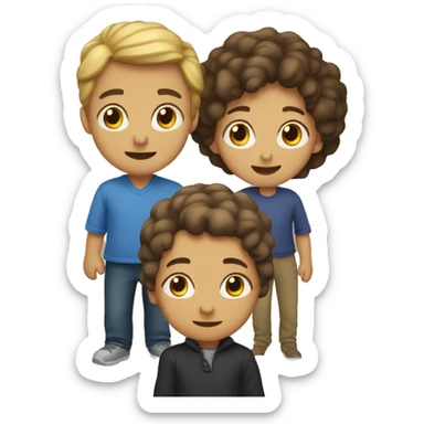 group of brother, his sister and brother in law sticker