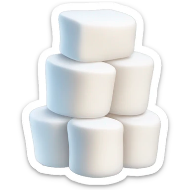 stack of marshmallows sticker