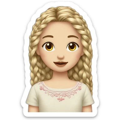 girl which embroidery sticker