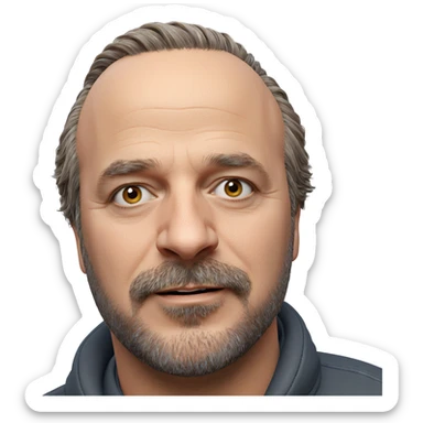 male portrait with beard sticker