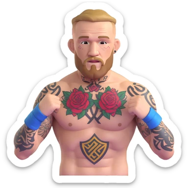 Conor McGregor UFC fighter with tattoos sticker