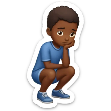 african american boy urinating in plants sticker