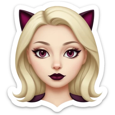 dark feminine energy woman, cat eye  sticker