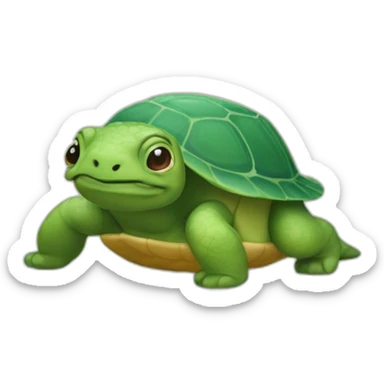 Litte-tutle-with-had sticker