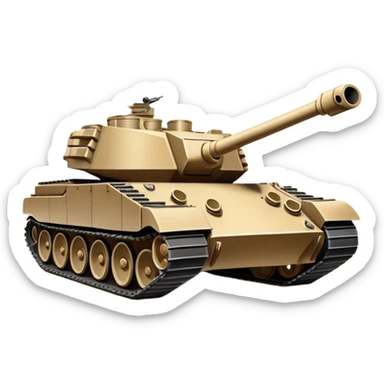 Ein Panzer umschlungen von einer Riesen Kobra, im Hintergrund sind Explosionen und sandstaub sticker