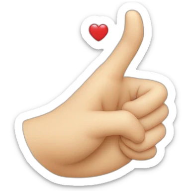 Heart with hands and thumb in the air sticker