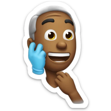 A classic emoji face slapping his own face like sayin dump sticker