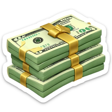 dollars a bundle of money sticker