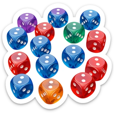 board game dice for group play with others sticker