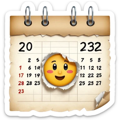 calendar with handwritten '2 days' sticker