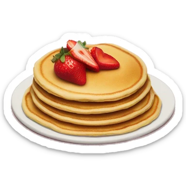 Pancakes with strawberry on top sticker
