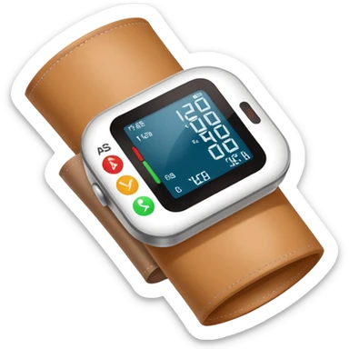 blood pressure cuff on upper arm sticker