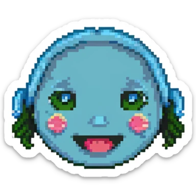 simple cheerful face sticker