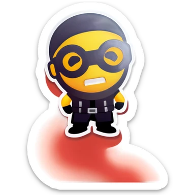 Robber Emoji sticker