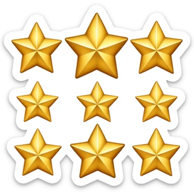 4.5 stars with the 5th star half of it filled sticker