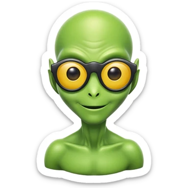 emoji avec un alien en rapport avec jul sticker