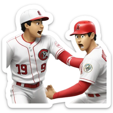 Shohei ohtani getting beat by Camilo doval  sticker