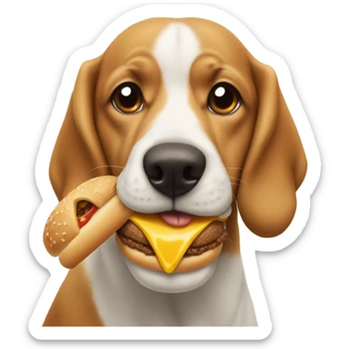 Dog eating McDonalds sticker